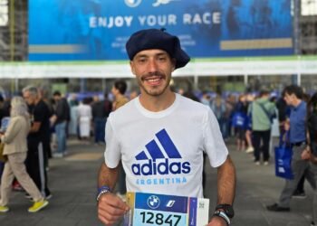 Lucas Báez, un argentino en el maratón de Berlin