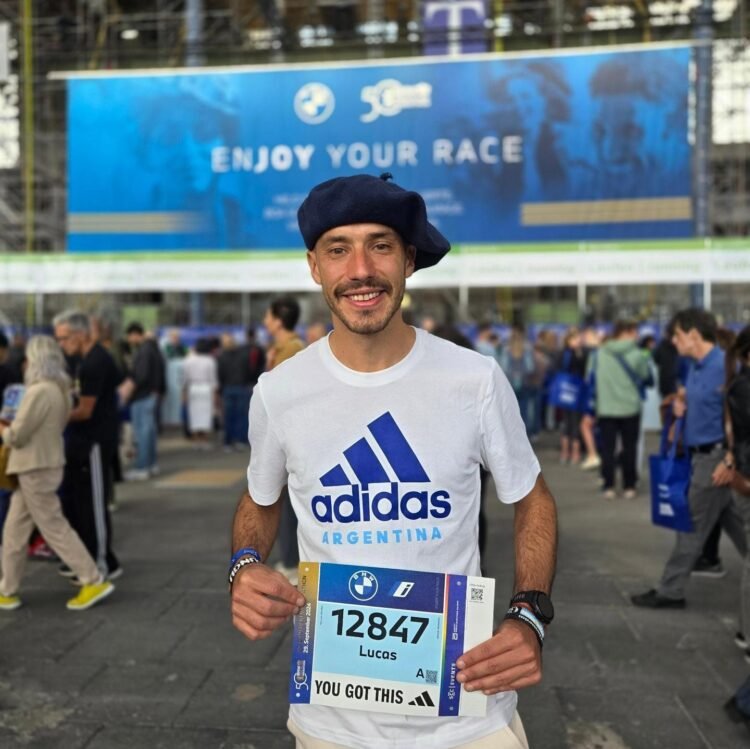 Lucas Báez, un argentino en el maratón de Berlin