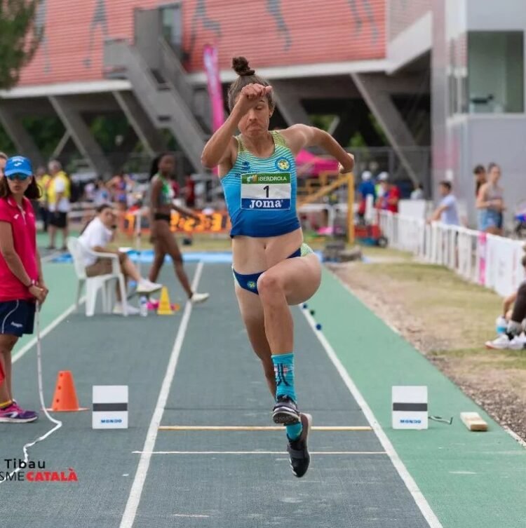 Silvina Ocampos, 5a. en el campeonato de Valencia de salto triple
