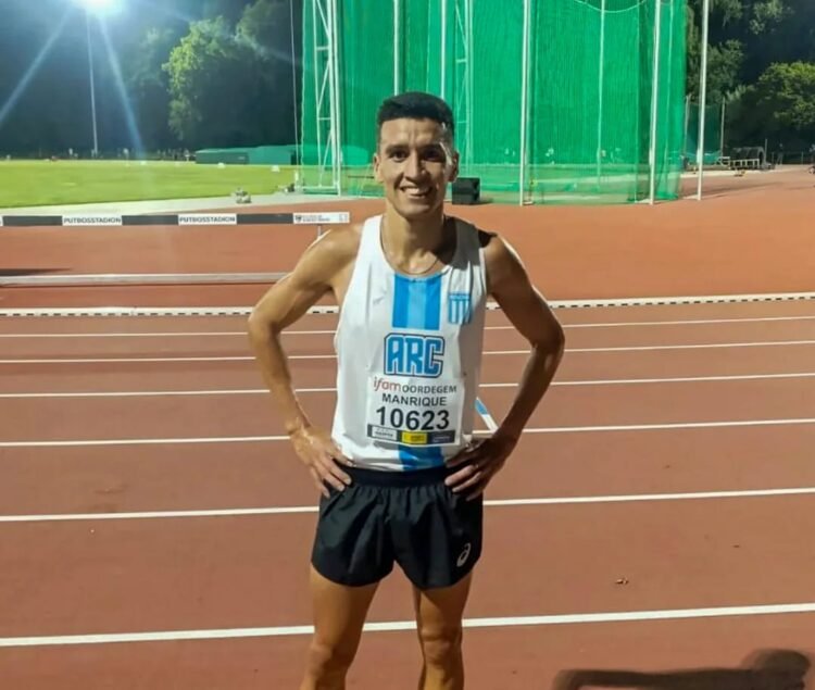 Fabián Manrique consiguió su mejor marca de 5.000 en Bélgica