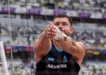 Joaquín Gómez, en la clasificación de martillo