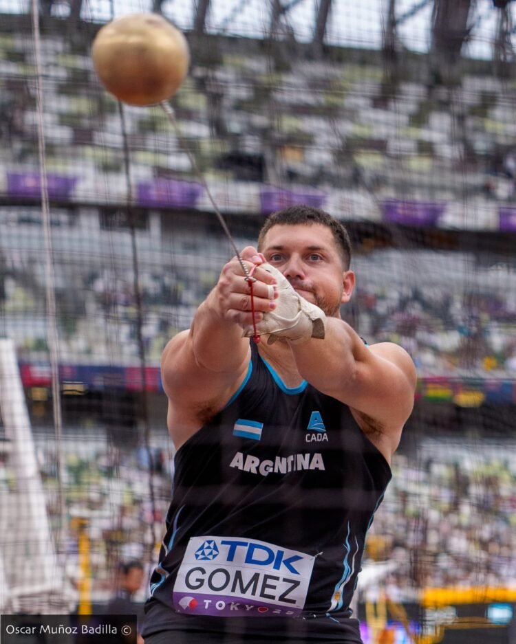 Joaquín Gómez, en la clasificación de martillo