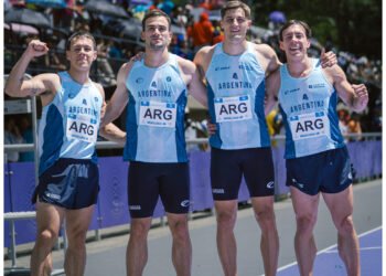 La posta 4×100 volvió a mejorar el récord nacional